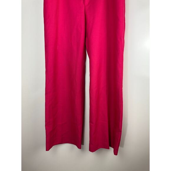 Banana Republic Lido Wide Leg Wool Pant Happy Hour Pink Women's Size 14L 14 long - Picture 4 of 14